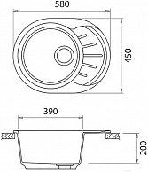 Кухонная мойка GranFest Rondo GF-R580L (красный марс) коричневый GF-R580L красный марс