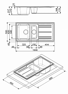 Мойка кухонная  Smeg LZ102A2 графит