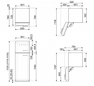 Холодильник-морозильник Smeg FAB30LWH5