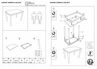 Стол обеденный  Signal GALANT белый 100/60