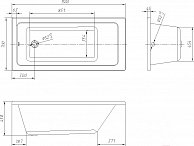 Ванна акриловая VentoSpa Novaro 150x70 (с каркасом и экраном)