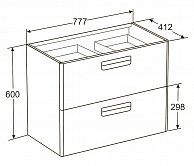 Тумба под умывальник Roca Roca THE GAP 800 белый ZRU9302732