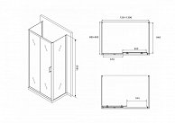 Душевой уголок Abber Schwarzer Diamant AG30130B-S90B