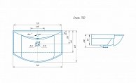 Умывальник Kirovit Стиль 750 белый Um.03.75.1