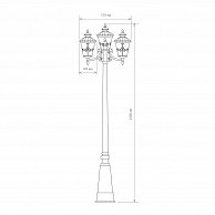 Светильник уличный Elektrostandard Diadema F/3 GLYF-8046F/3 черное золото