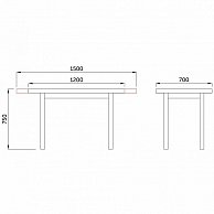 Стол Drewmix MAX 4 S 120(150)*70*76, белый / белый