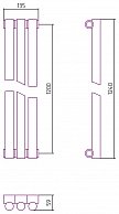 Полотенцесушитель Сунержа ДР ЭСТЕТ-1 н/ж 1200х135 МУАР Темный Титан