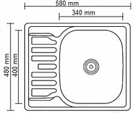 Мойка Ledeme L65848 L декор нерж.сталь