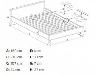 Кровать Halmar BETINA 160х200 серый