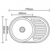 Мойка Ledeme L77750 L матовая нерж.сталь