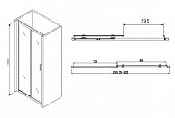 Душевая дверь Abber Schwarzer Diamant AG30160B