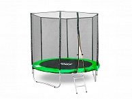 Батут Happy Jump 8ft PRO (252см)  с внешней сеткой и лестницей