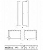 Душевая дверь Deante FLEX  KTL 622D 80х185