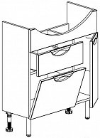 Тумба под умывальник СанитаМебель Камелия-66.21  белый 1067440