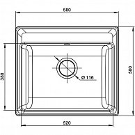 Кухонная мойка GranFest VERTEX GF-V-580 графит