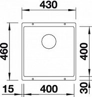 Кухонная мойка Blanco Subline 400-U антрацит (523422)