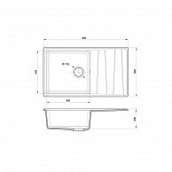 Кухонная мойка GranFest GF-LV-860L (графит) графит GF-LV-860L графит