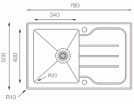 Кухонная мойка   ZorG GS 7850 черный