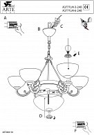 Светильник Arte Lamp windsor A3777LM-3-2AB