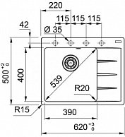 Мойка Franke CNG 611/211-62 белый