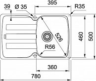 Кухонная мойка Franke Antea AZG 611-78 (114.0563.335) серый