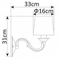 Бра Arte Lamp A9395AP-1WG