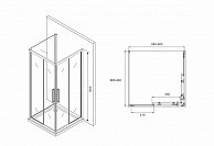 Душевой уголок Abber Schwarzer Diamant AG02090BH-S90B