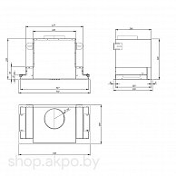 Кухонная вытяжка Akpo Neva Glass II 60 wk-10  чёрное стекло/нержавеющая сталь