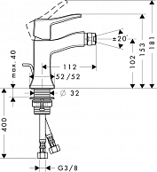 Смеситель для биде Hansgrohe Metris Classic (31275000)