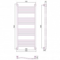 Полотенцесушитель водяной Сунержа ФЛЮИД+ 1200х500 00-0222-1250