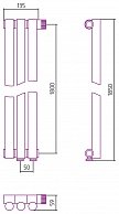 Полотенцесушитель водяной Сунержа Эстет-1 EU50, 1800х135, правый 00-0311-1803