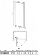 Двери для ниши Deante FLEX KTL 612D 80х185