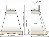 Вытяжка  Elikor  РОТОНДА 60П-650-П3Л (бежевый/дуб неокрашенный) (съемное)