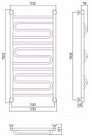 Полотенцесушитель водяной Сунержа ЭЛЕГИЯ+ 1000х500 00-0205-1050