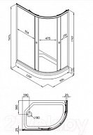 Душевой уголок Triton Коралл А Мозаика 120x80 R