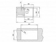 Кухонная мойка Teka DIAMOND RS15 1B 1D 86 BL черное стекло ( 115100011)