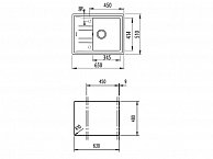 Кухонная мойка Teka Stone 45 S-TG 1B 1D белый/ручной слив (115330047)