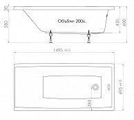 Ванна акриловая Triton Джена 150x70 (Щ0000001221)