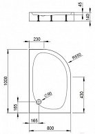 Душевой поддон Bravat Type D-2R 80x100 (P2810-R)