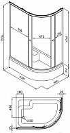 Душевой уголок Triton  Коралл В Мозаика 120x80 R