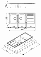 Мойка кухонная  Smeg LZ116A2