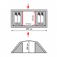 Палатка Totem Hurone 4 V2 (TTT-005.09 )