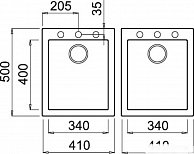 Кухонная мойка  Elleci  Quadra 200  Black K86