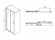 Душевая дверь Abber Schwarzer Diamant  AG30130B