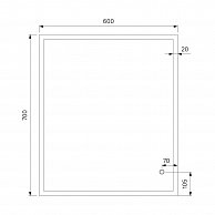 Зеркало IDDIS Brick 60 см BRI6000i98