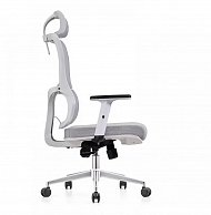 Кресло  Situp VICTORIA Chrome (сетка Light Gray/ткань Light Gray) механизм DMSL белый/серый