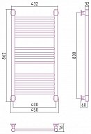 Полотенцесушитель водяной Сунержа БОГЕМА+ 800х400 прямой 00-0220-8040