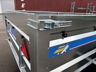 Прицеп Кремень стандарт плюс двухосный 3,0*1,56А см с бортом 31 с тентом 120 см