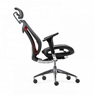 Кресло Situp BARRACUDA chrome (сетка Dark Gray/ткань Dark Gray) Серый