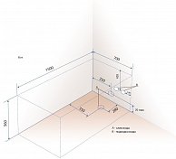 Ванна VentoSpa Аура 150x70 с каркасом